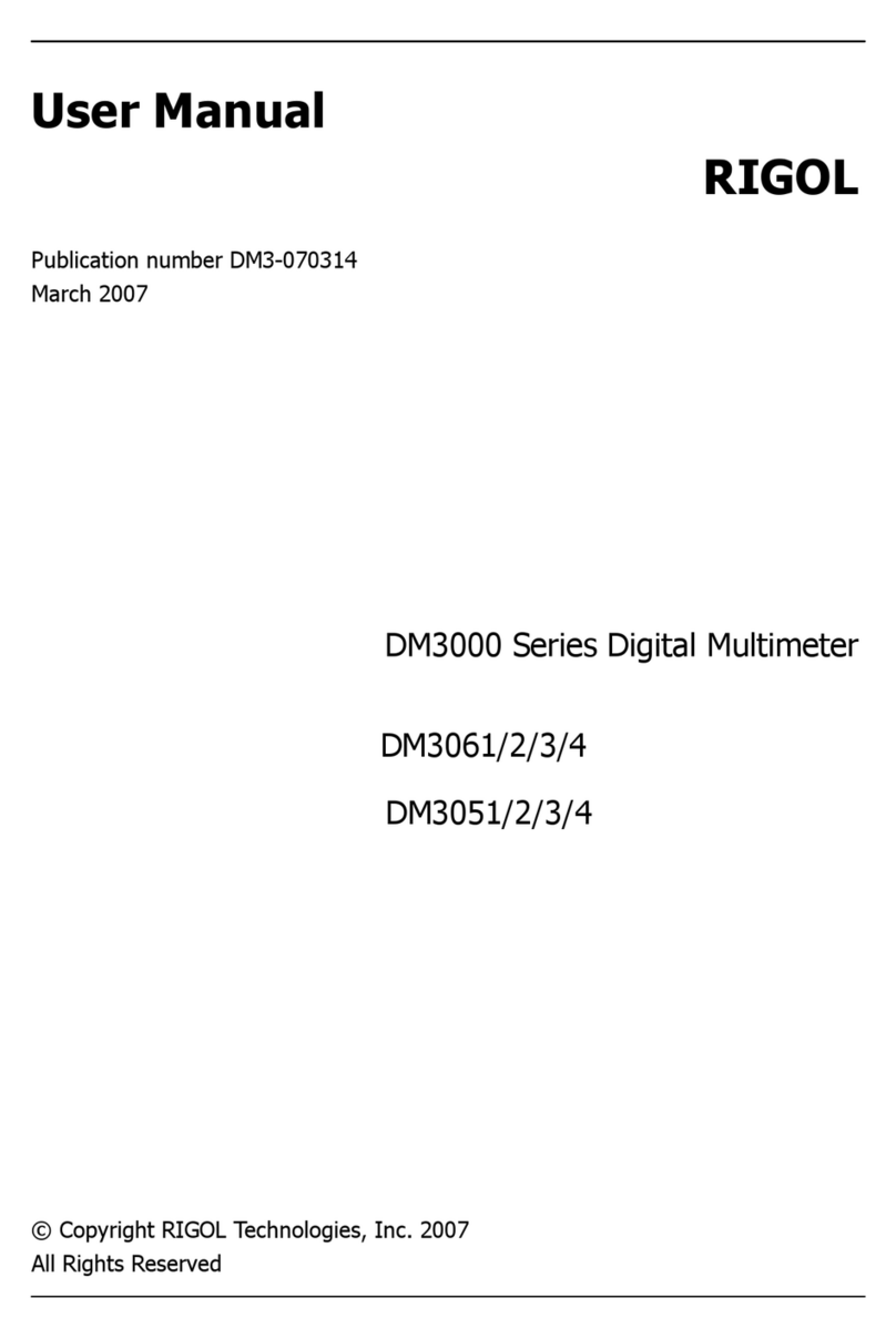Rigol DM3063 User manual
