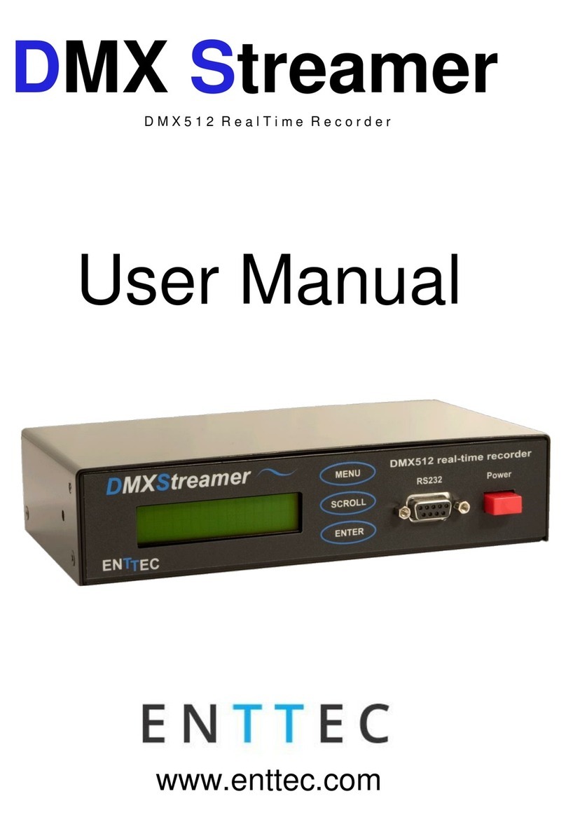 Enttec DMX Streamer DMX 512 User manual