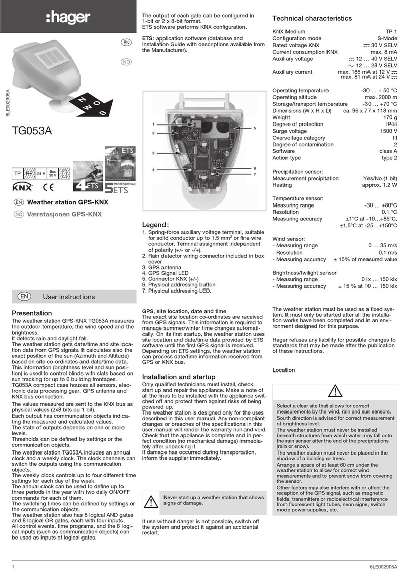 hager TG053A User instructions