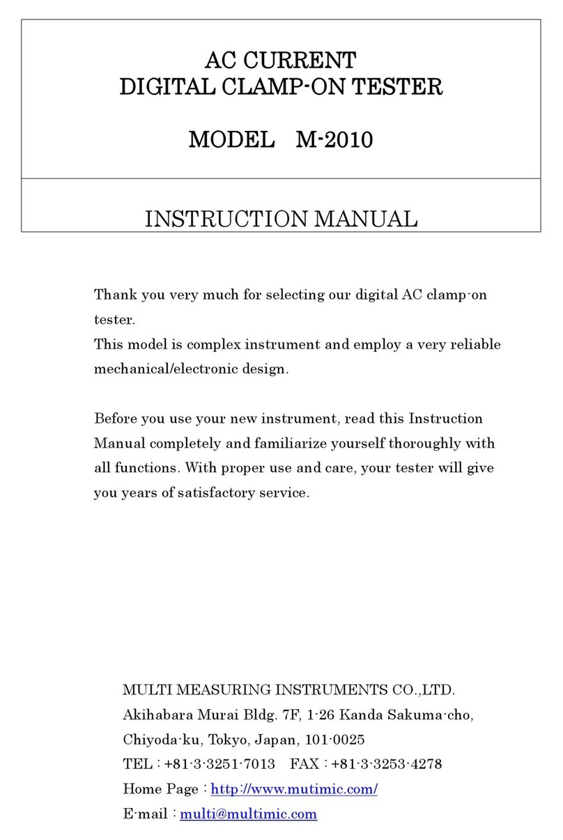 MULTI MEASURING INSTRUMENTS M-2010 instruction manual