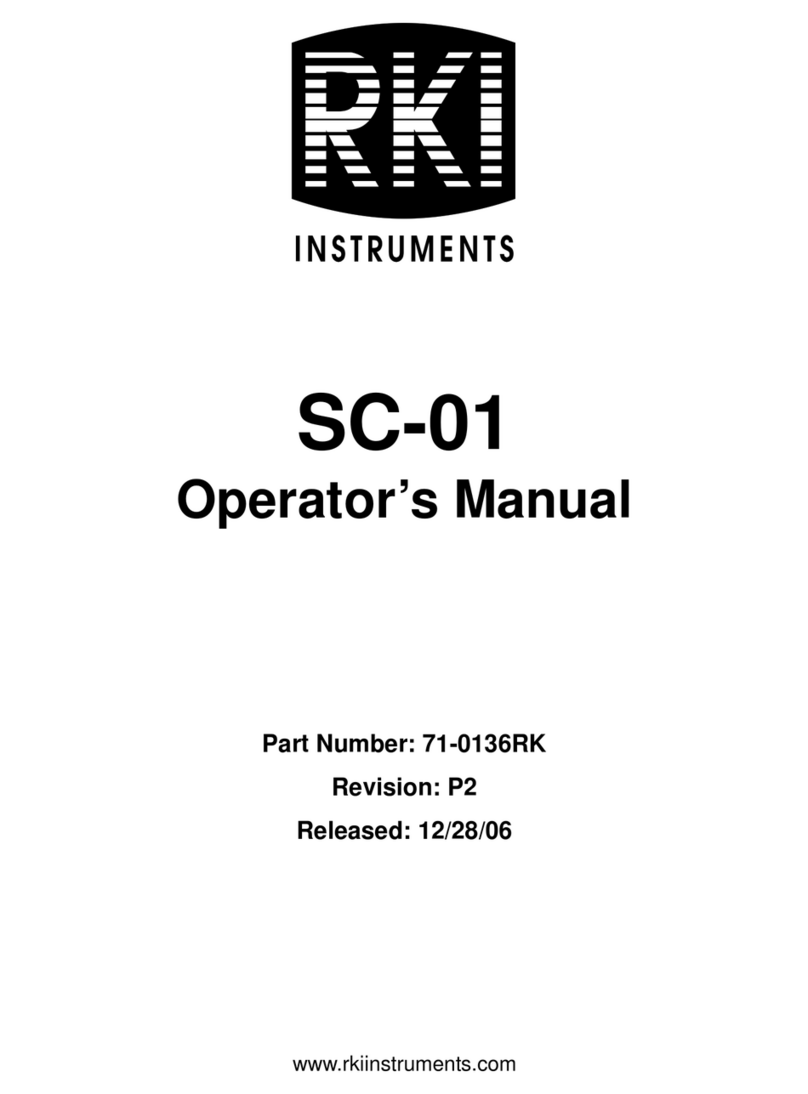 RKI Instruments SC-01 User manual RKI Instruments SC-01 User manual