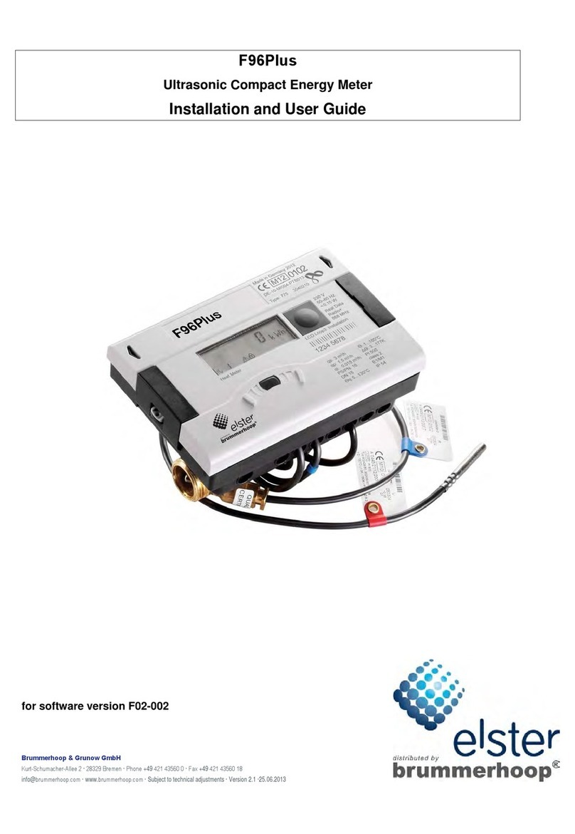 Elster F96Plus Installation and user guide
