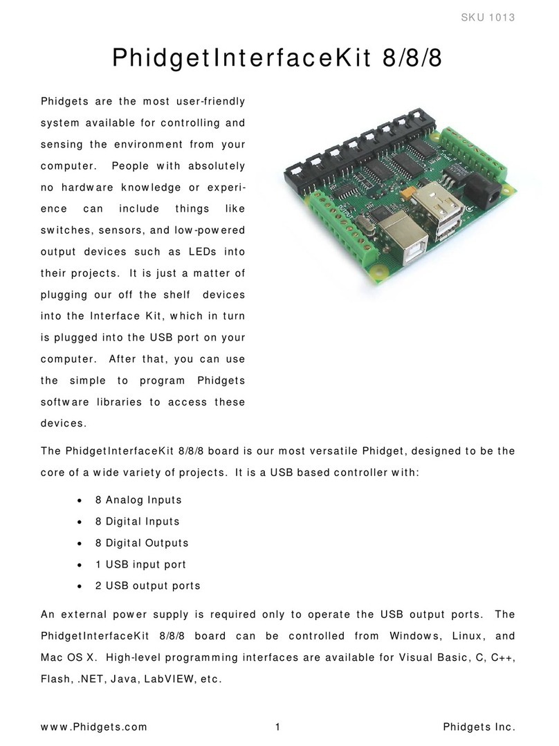 Phidgets SKU 1013 manual