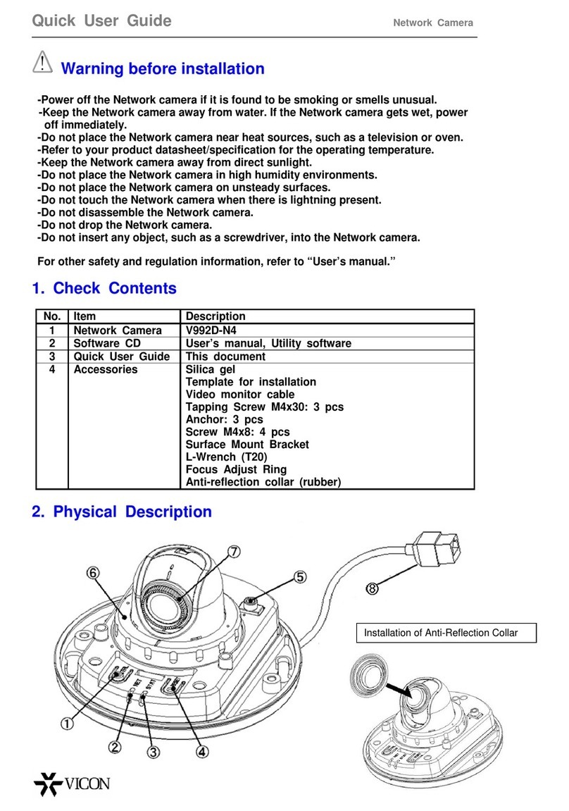 Vicon V992D-N4 Quick user guide