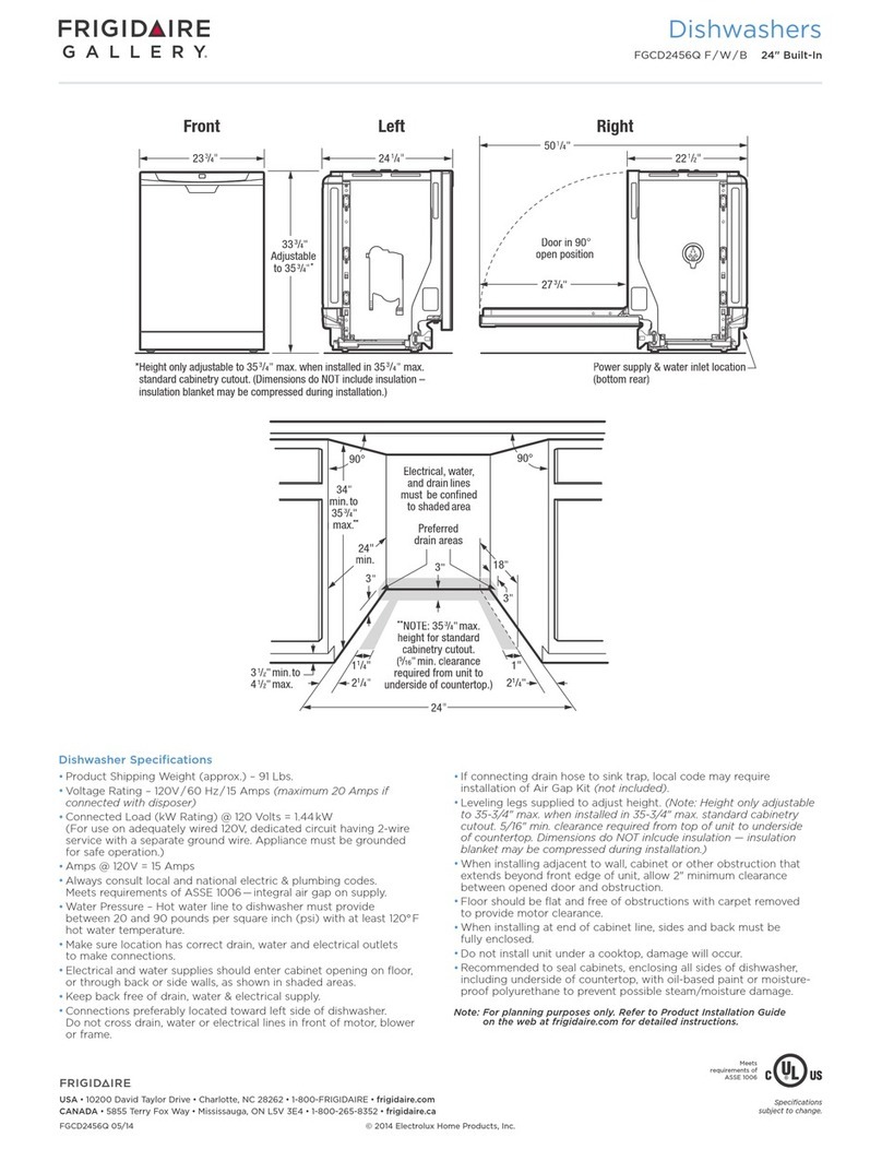 Frigidaire FGCD2456Q F Installation guidelines
