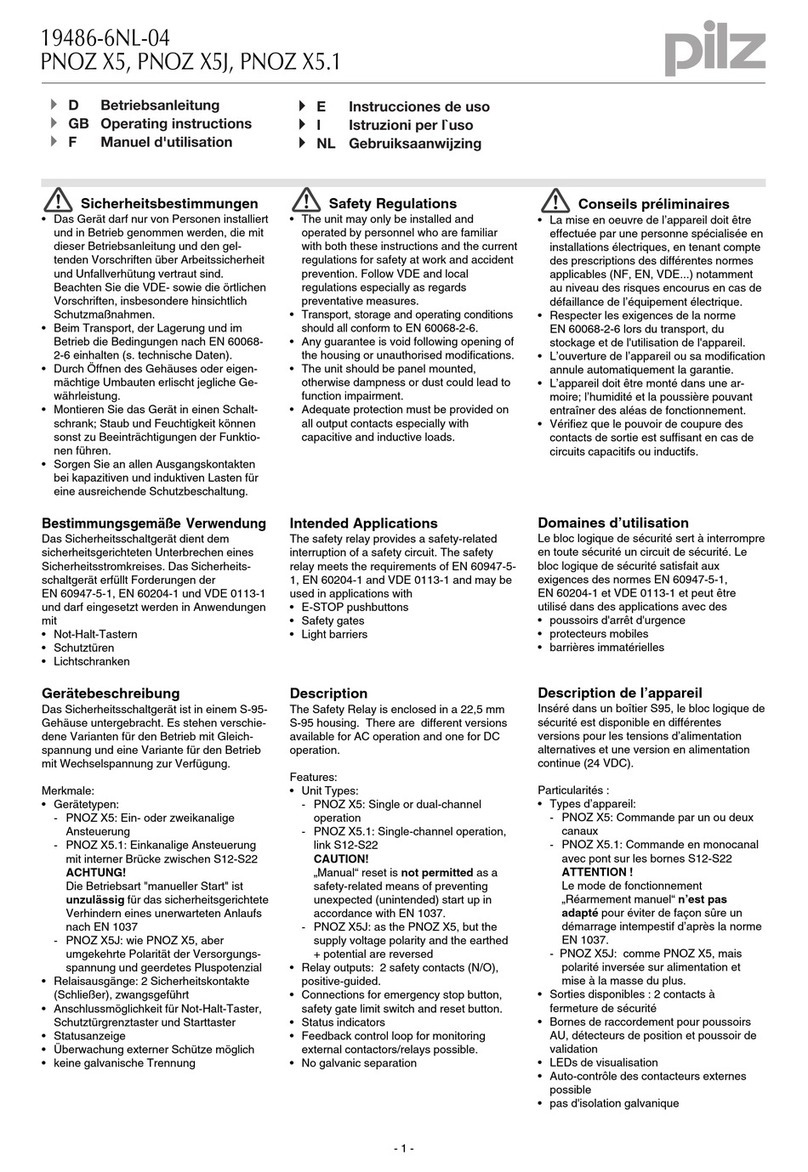 Pilz PNOZ X5 User manual