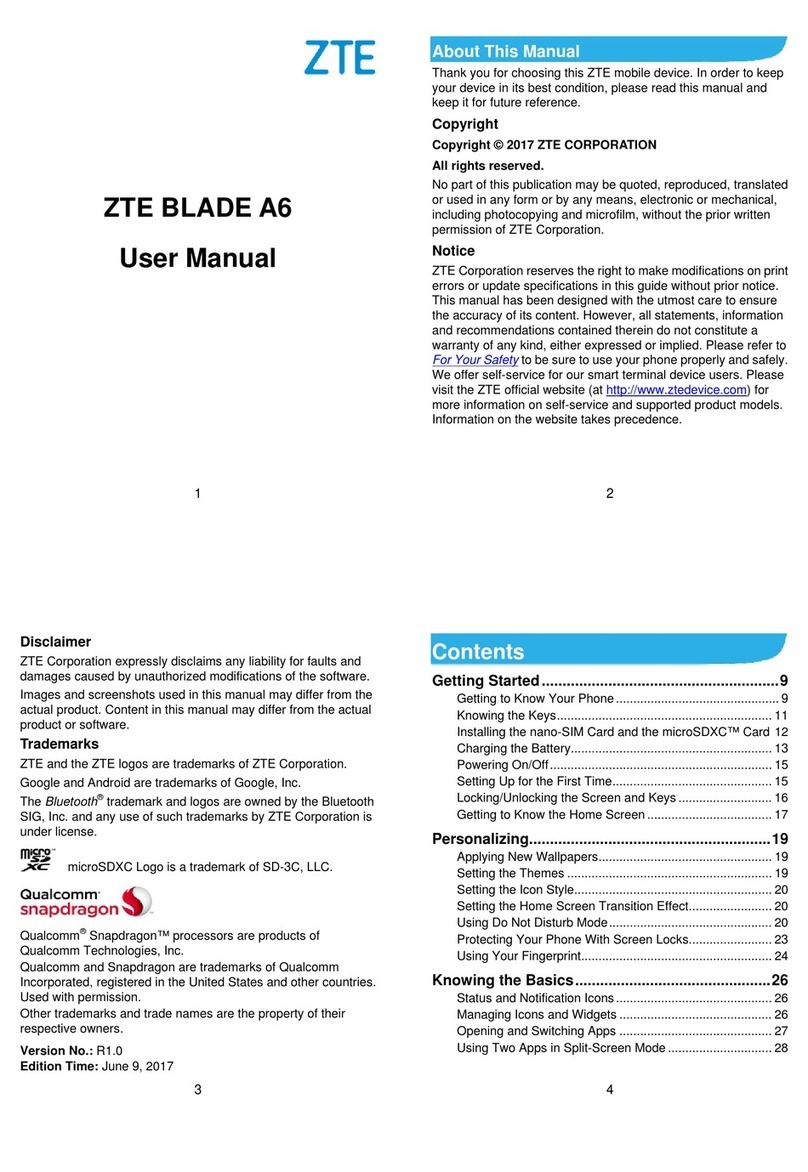 Zte BLADE A6 User manual