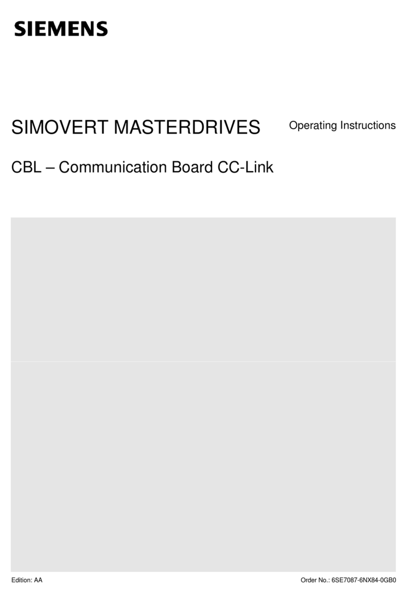 Siemens simovert masterdrives User manual