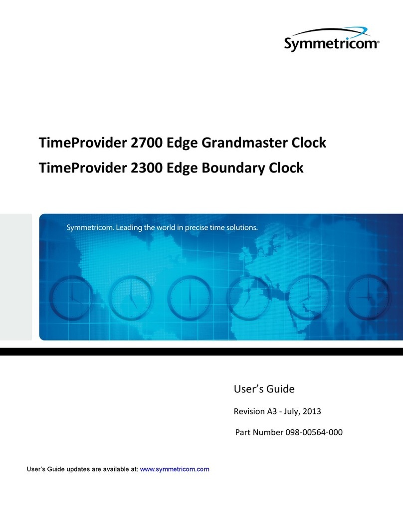 Symmetricom TimeProvider 2700 user guide Symmetricom TimeProvider 2700 user guide
