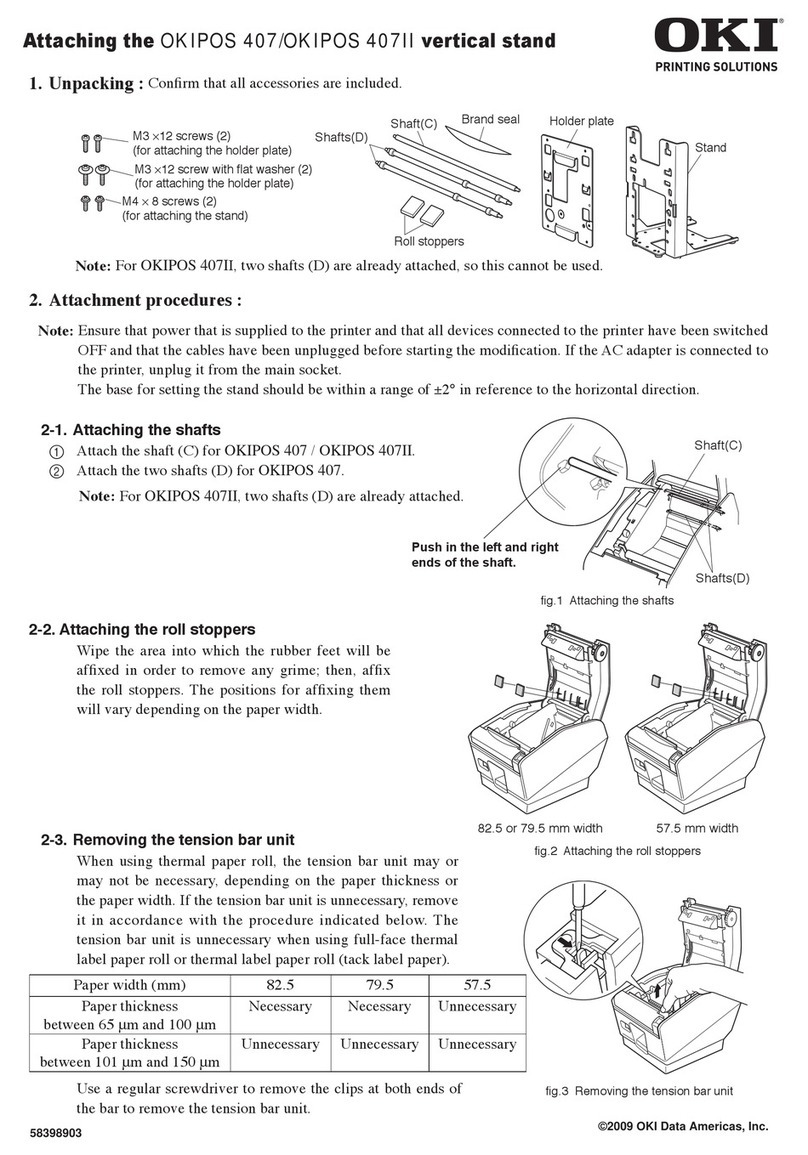 Oki OkiPos 407II User manual