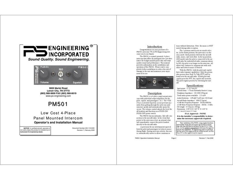 Engineering Incorporated PM501 Operator and installation manual