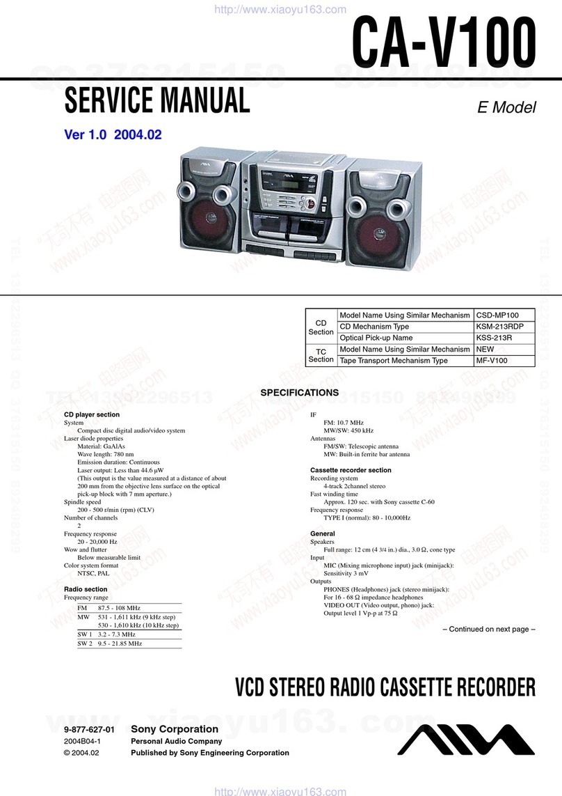 Aiwa CA-V100 Service manual