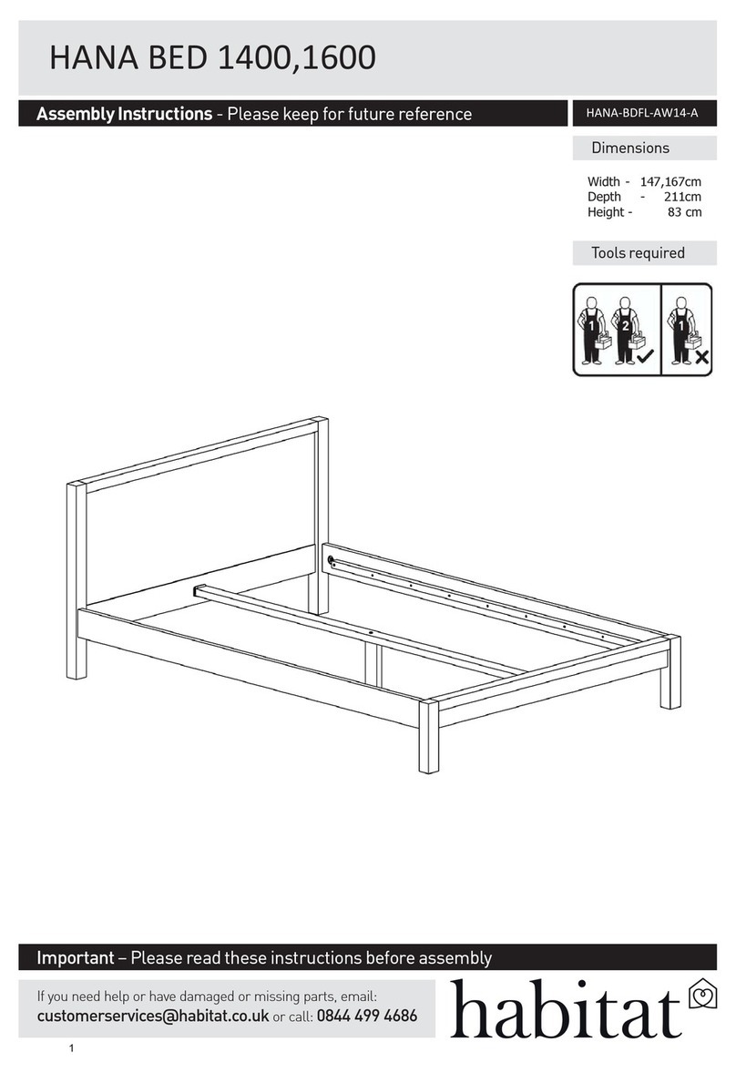 Habitat HANA BED 1400 Assembly instructions