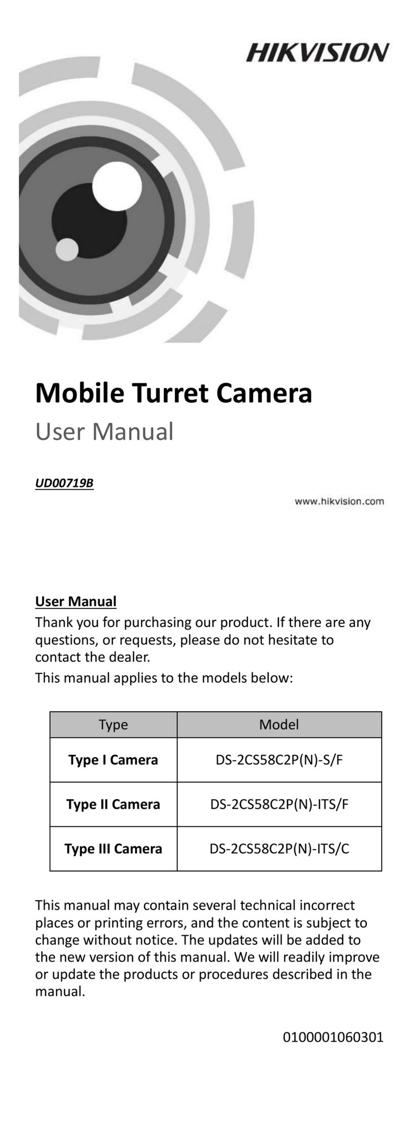 HIK VISION UD00719B user manual