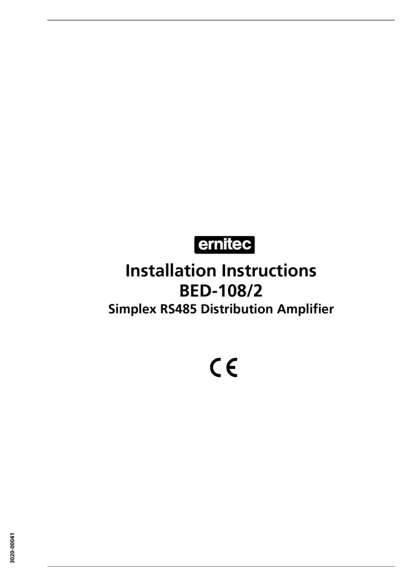 ERNITEC BED-108/2 installation instructions