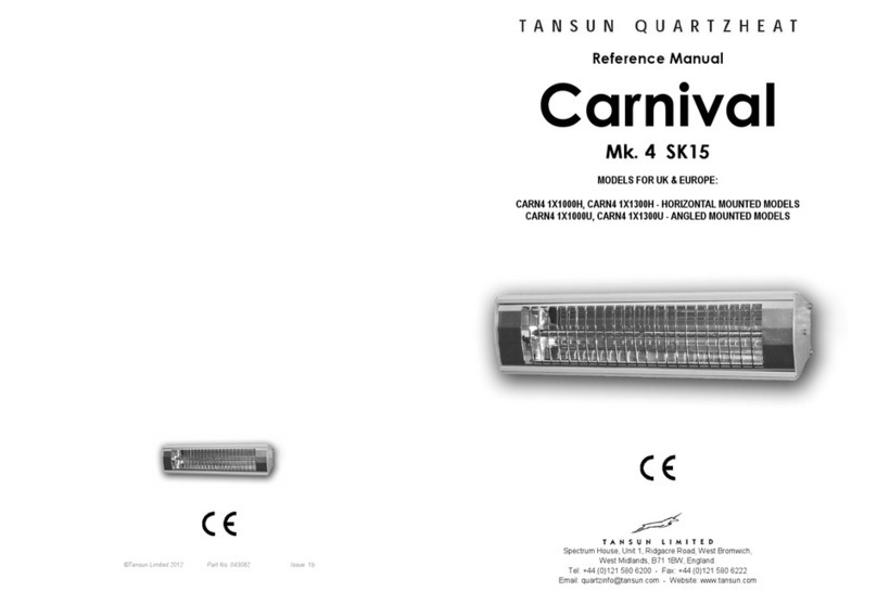 Tansun Quartzheat CARN4 1X1000H Reference manual