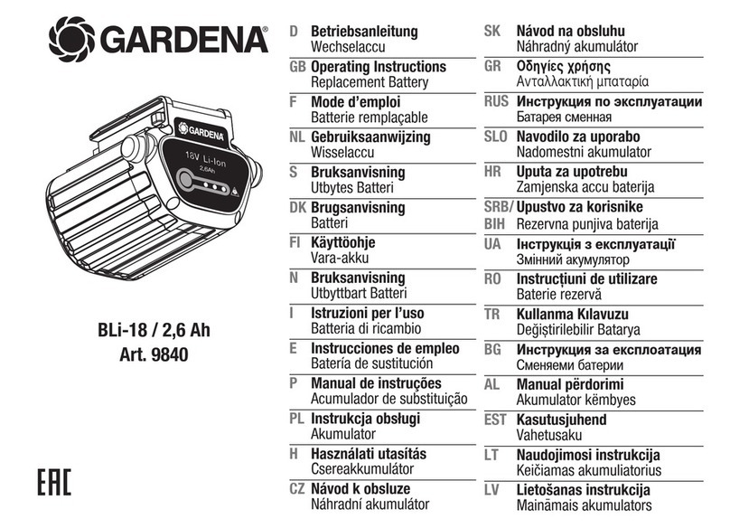 Gardena BLi-18 operating instructions