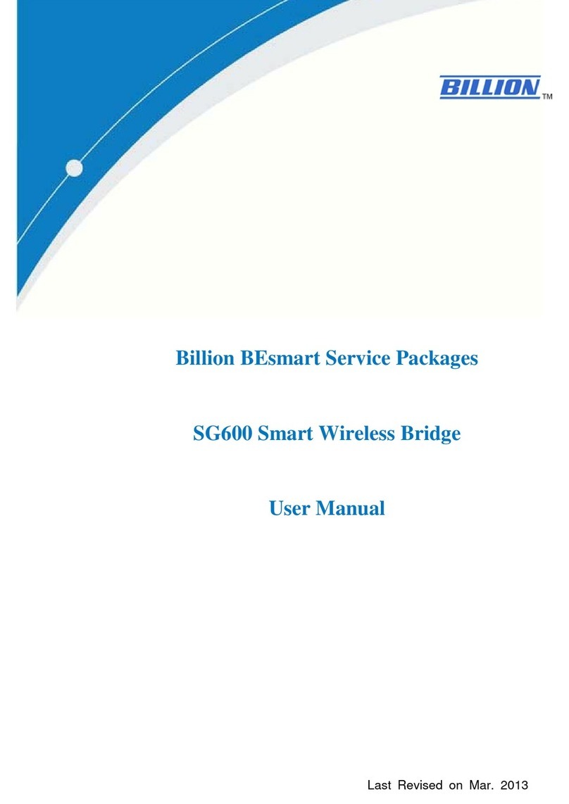 Billion SG600 User manual Billion SG600 User manual