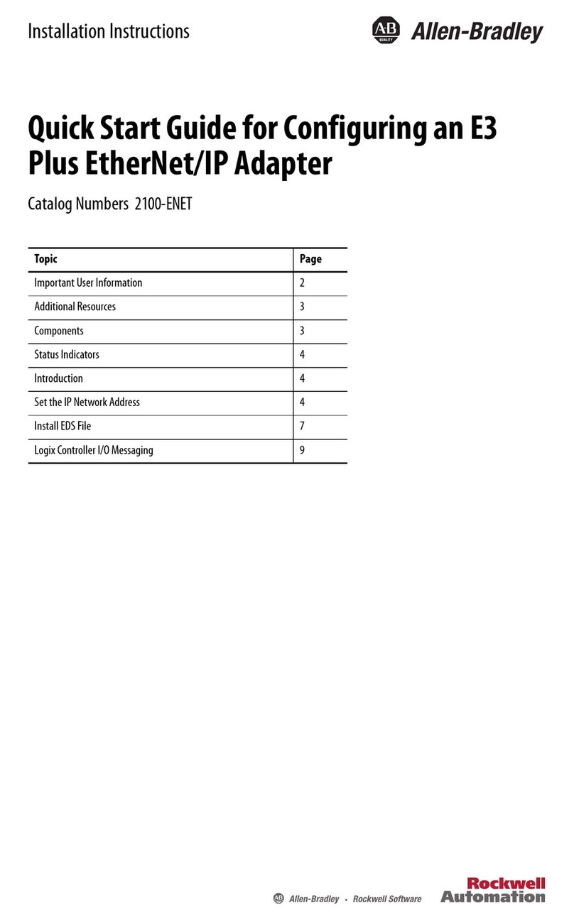 Allen-Bradley 2100-ENET quick start guide