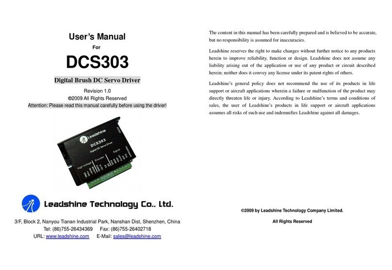 Leadshine Technology Co. DCS303 user manual Leadshine Technology Co. DCS303 user manual