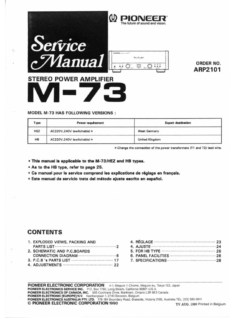 Pioneer M-73HEZ User manual