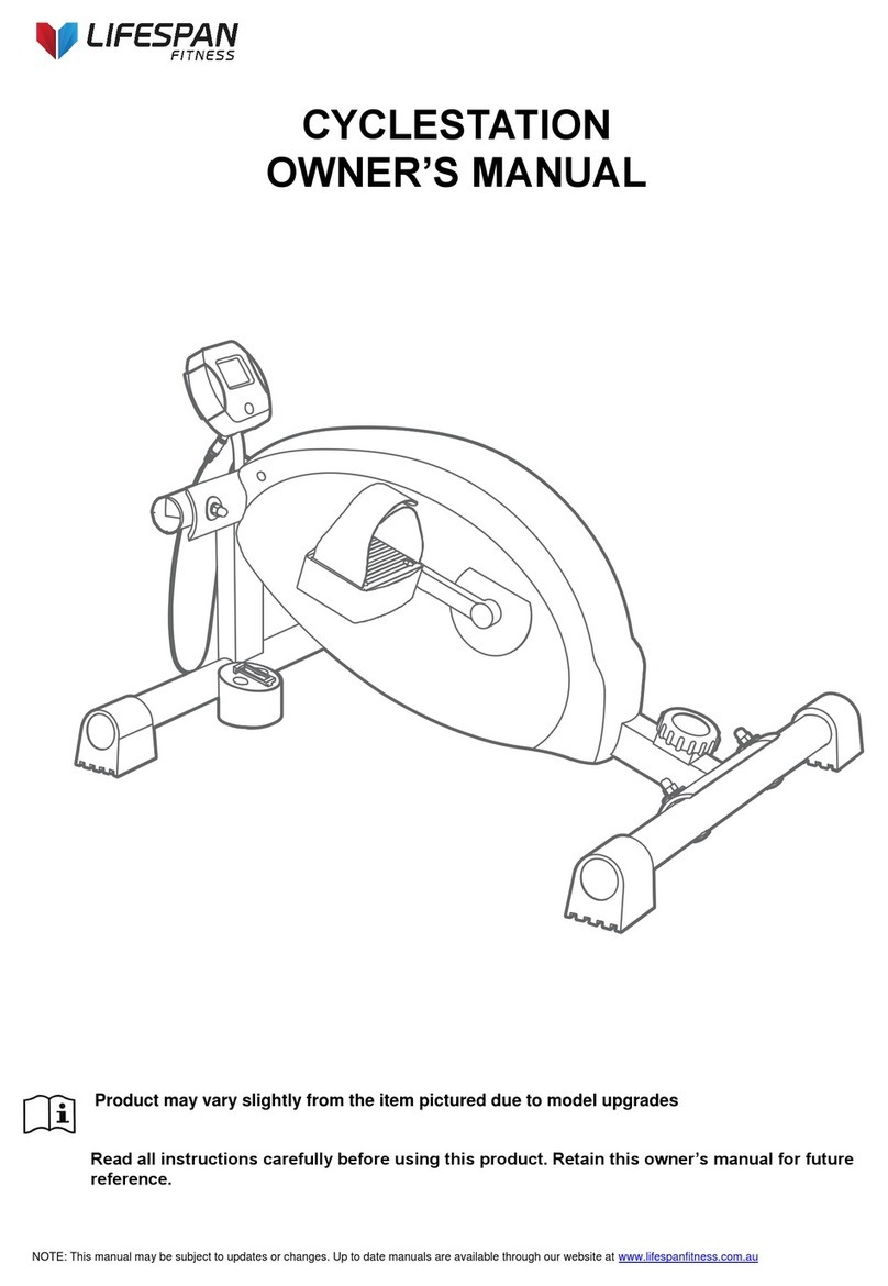 Lifespan Fitnes CYCLESTATION owner's manual