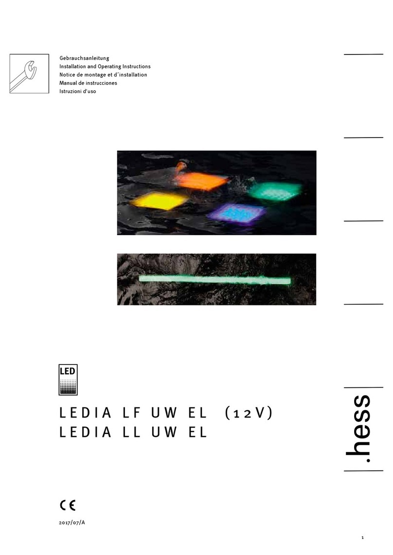Hess LEDIA LF UW EL 100 Installation and operating instructions
