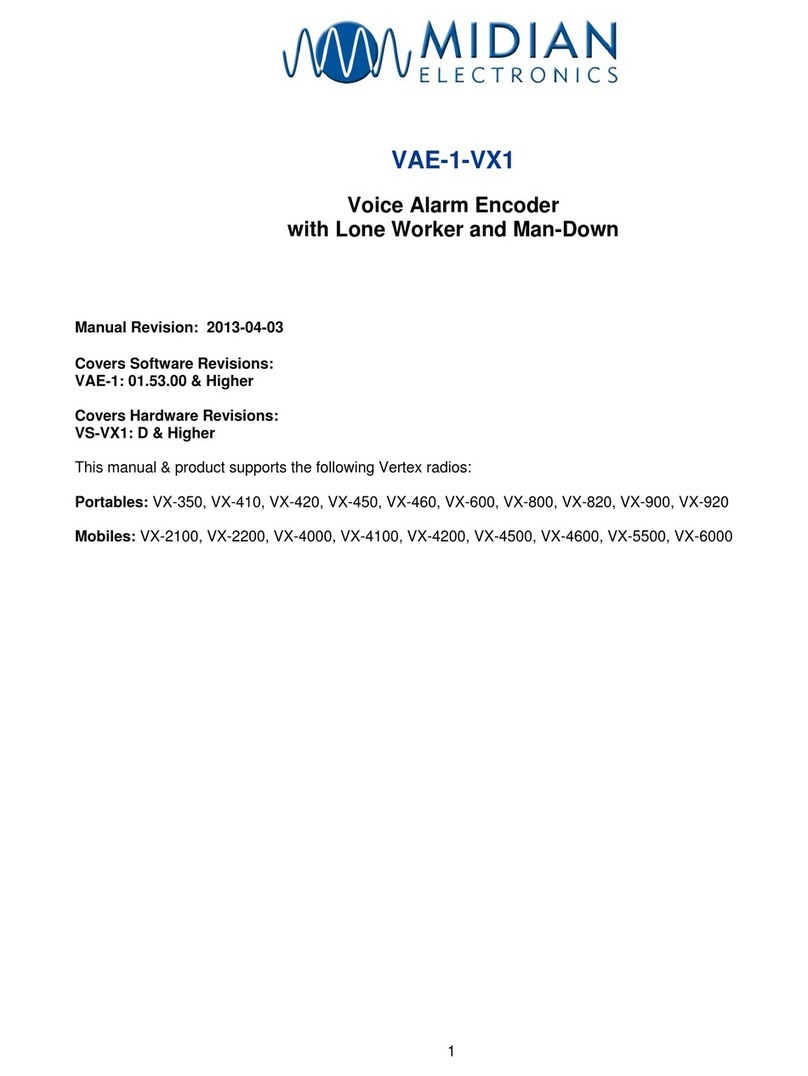 Midian VAE-1-VX1 manual