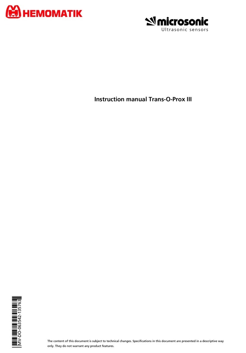 Microsonic Trans-O-Prox III instruction manual