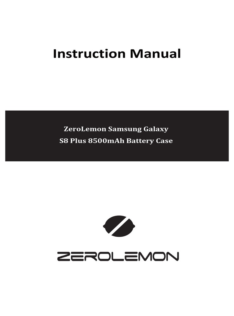 ZeroLemon Samsung Galaxy S8 Plus Battery Case instruction manual