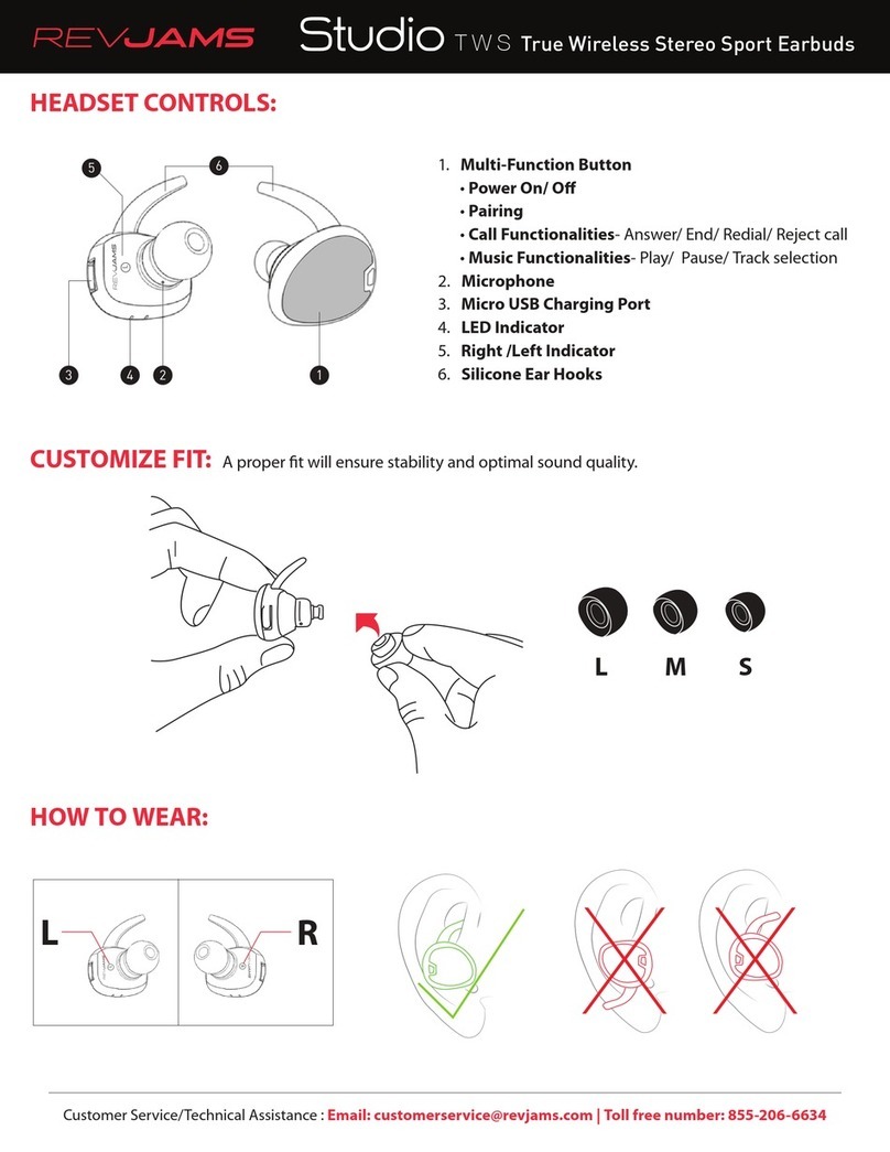 RevJams STUDIO TWS manual