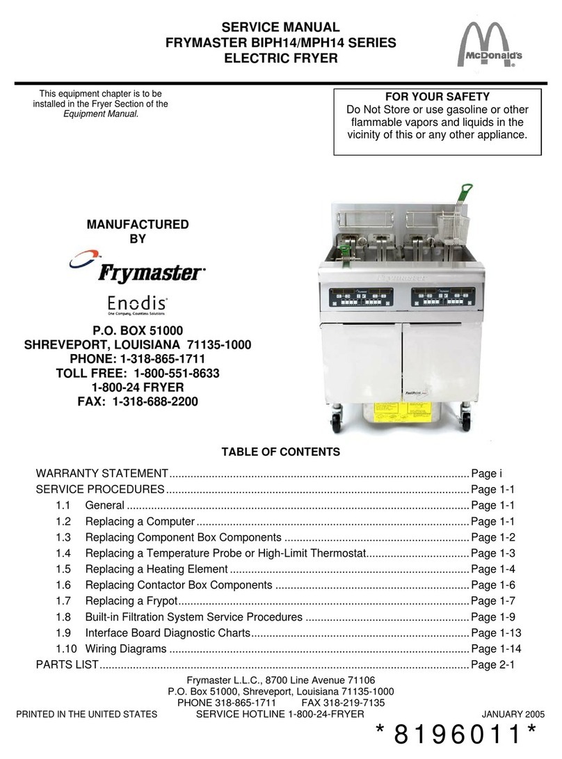 Frymaster MPH14 Series Service manual