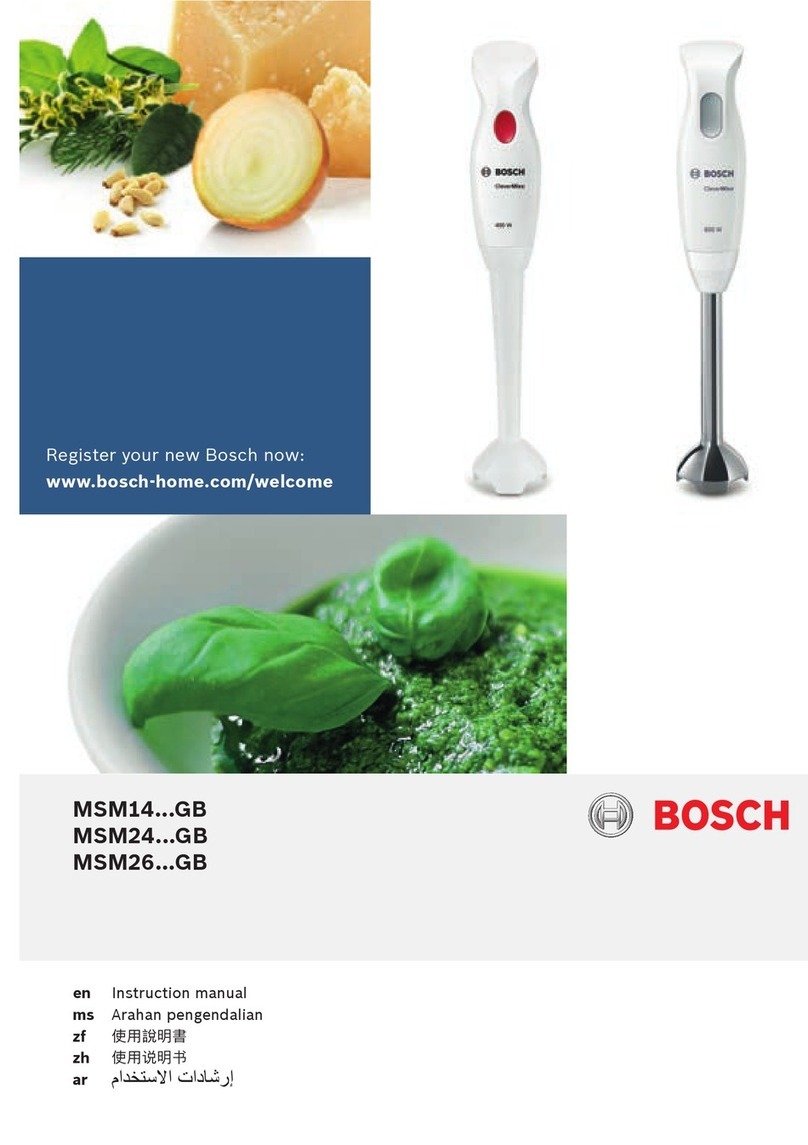 Bosch MSM14...GB User manual