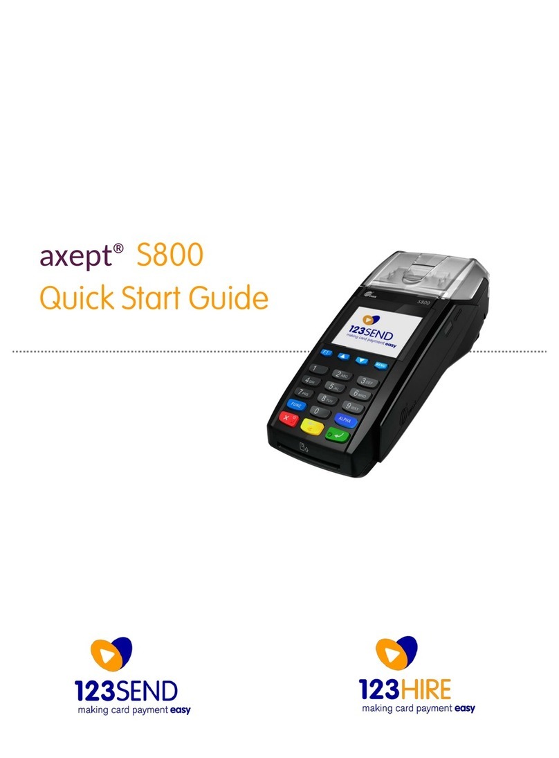 123SEND AXEPT S800 quick start guide