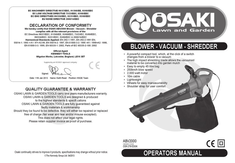 Osaki ABV2000 Operator's manual