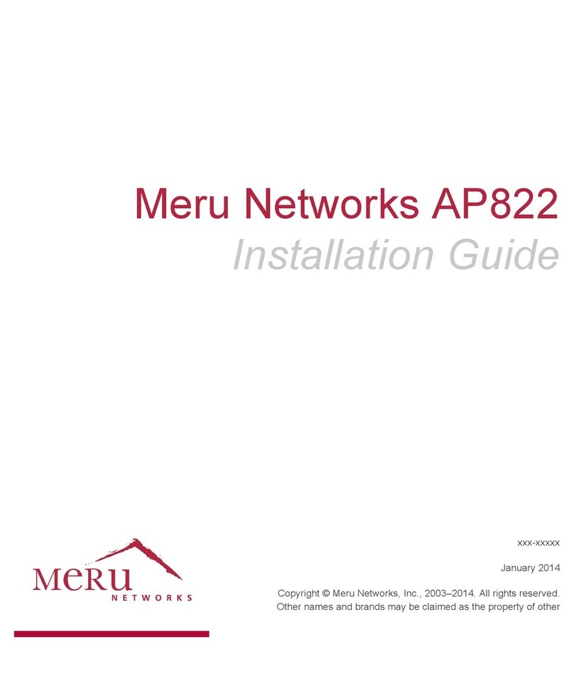 Meru Networks AP822 installation guide