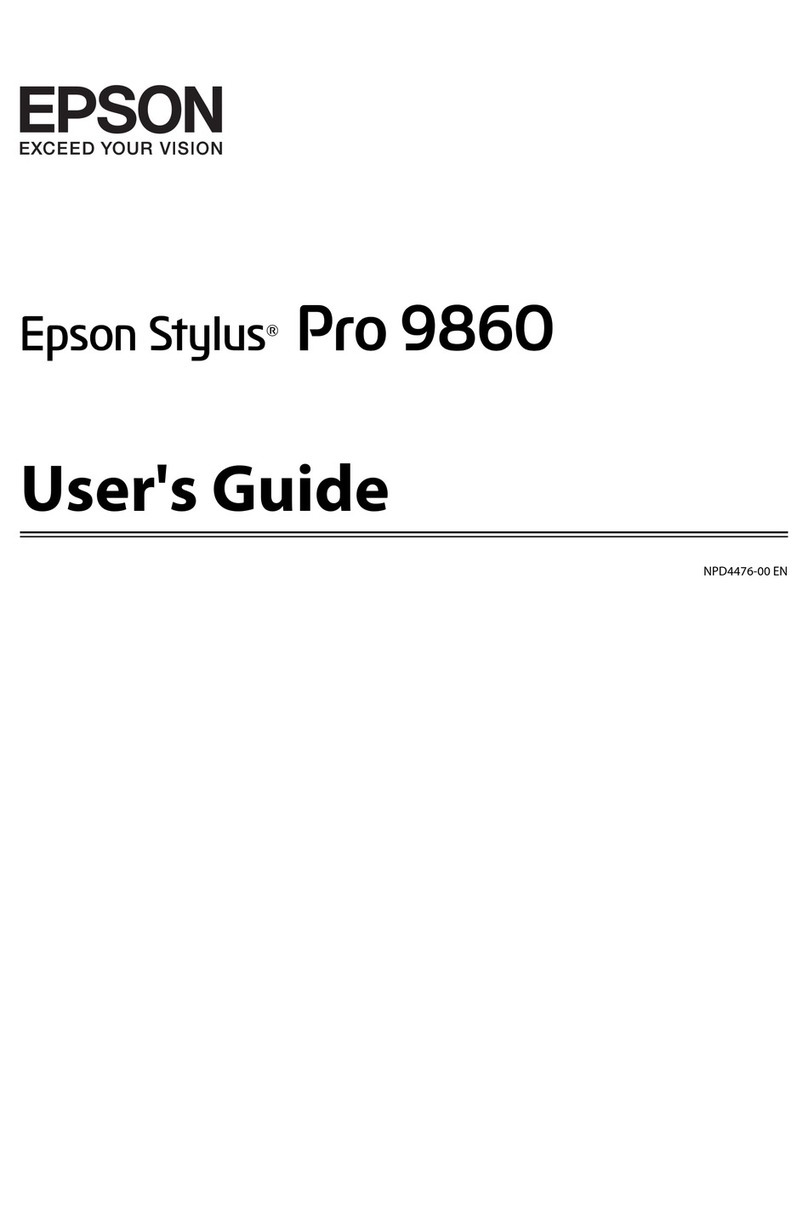 Epson Stylus Pro 9860 User manual