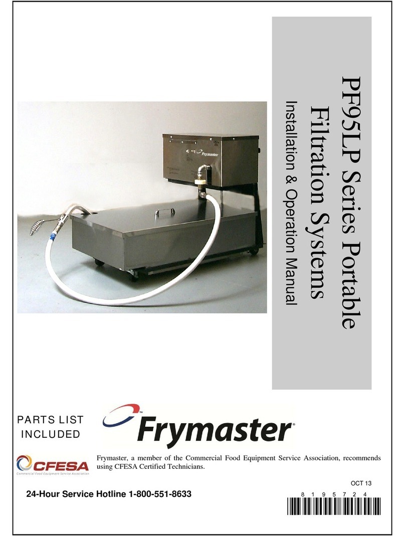 Frymaster PF95LP Installation & operation manual