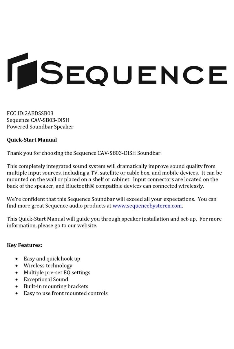 Sequence CAV-SB03-DISH Quick start manual
