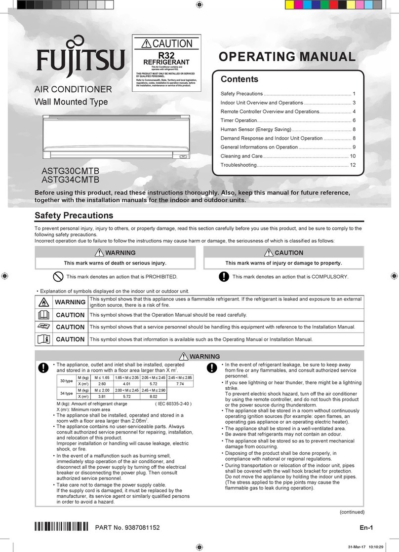 Fujitsu ASTG30CMTB User manual