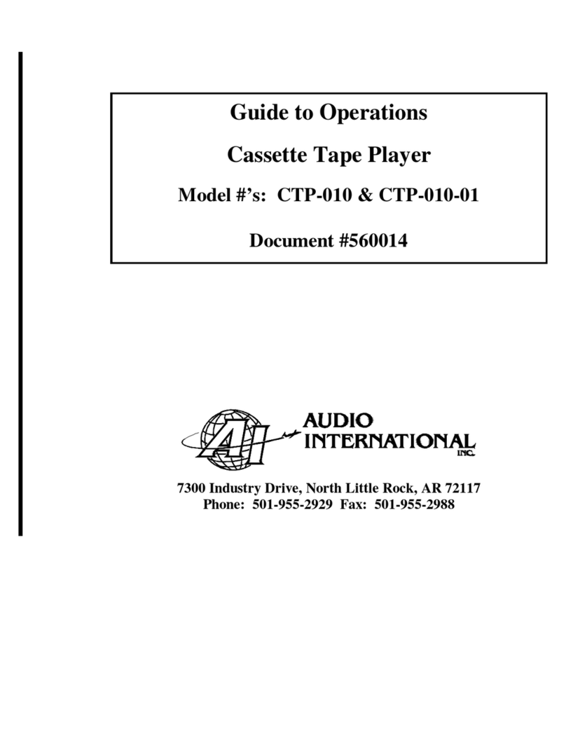 Audio international CTP-010-01 User manual