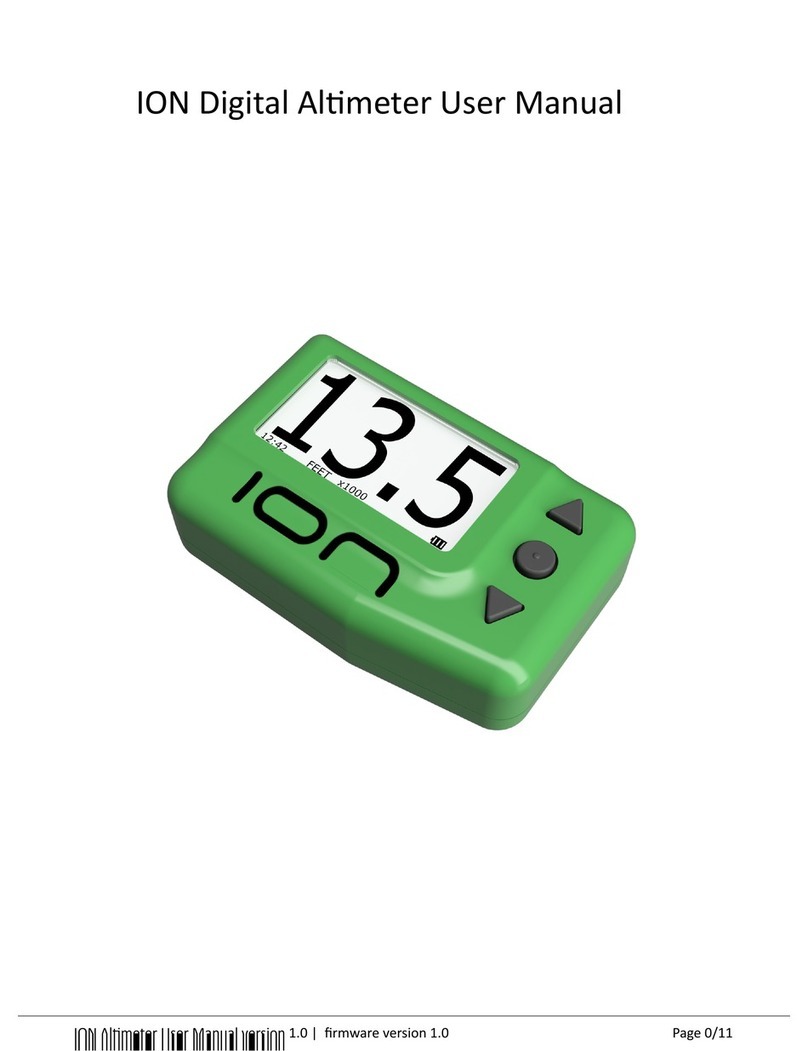 ION DIGITAL ALTIMETER user manual