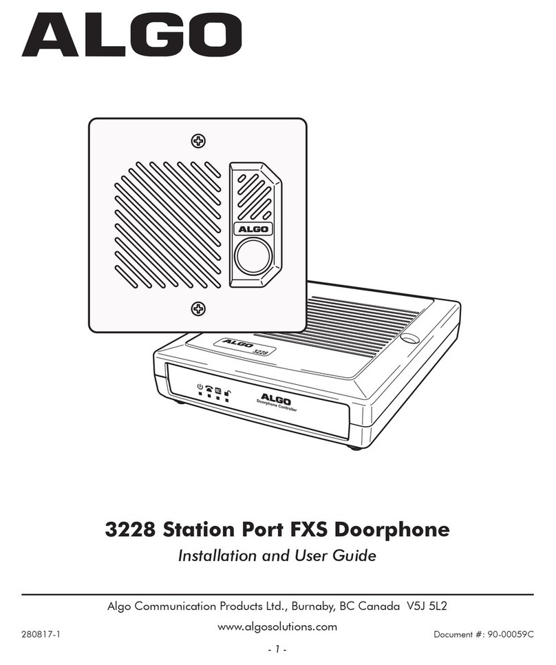 Algo 3228 Station Port FXS User manual