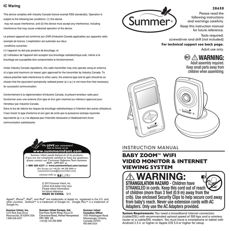 Summer Baby Zoom instruction manual
