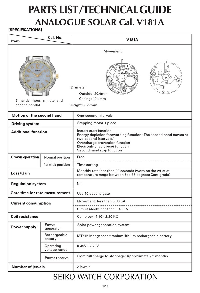Seiko V181A Technical guide