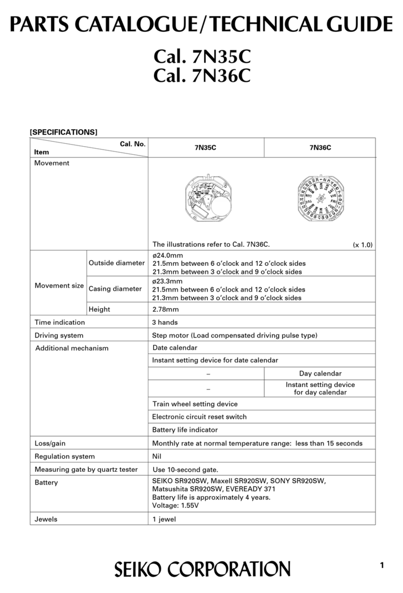 Seiko 7N35C Technical guide