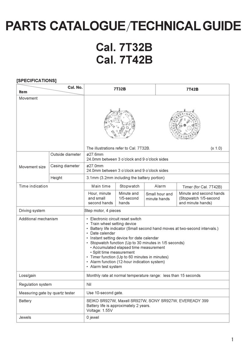 Seiko 7T32B Technical guide