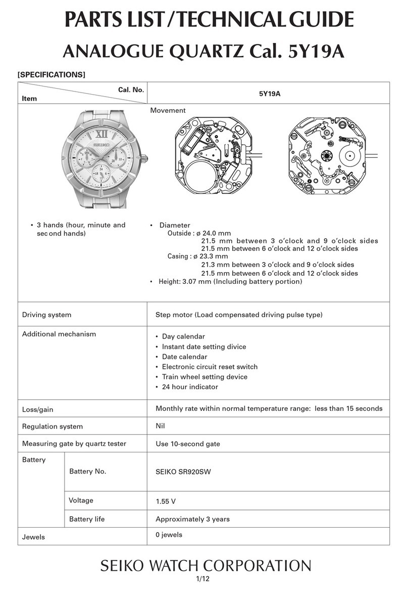 Seiko 5Y19A Quick start guide Seiko 5Y19A Quick start guide