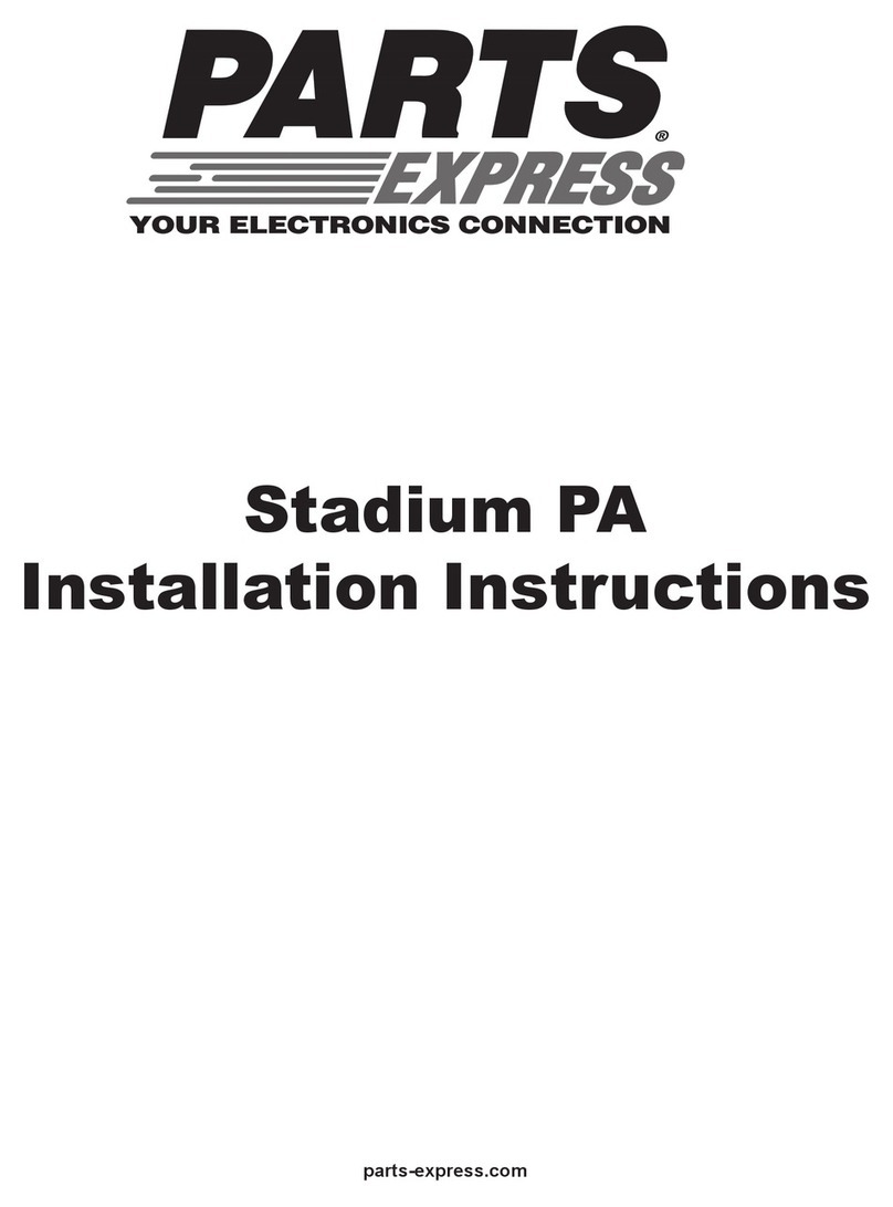 Parts Express Stadium PA installation instructions
