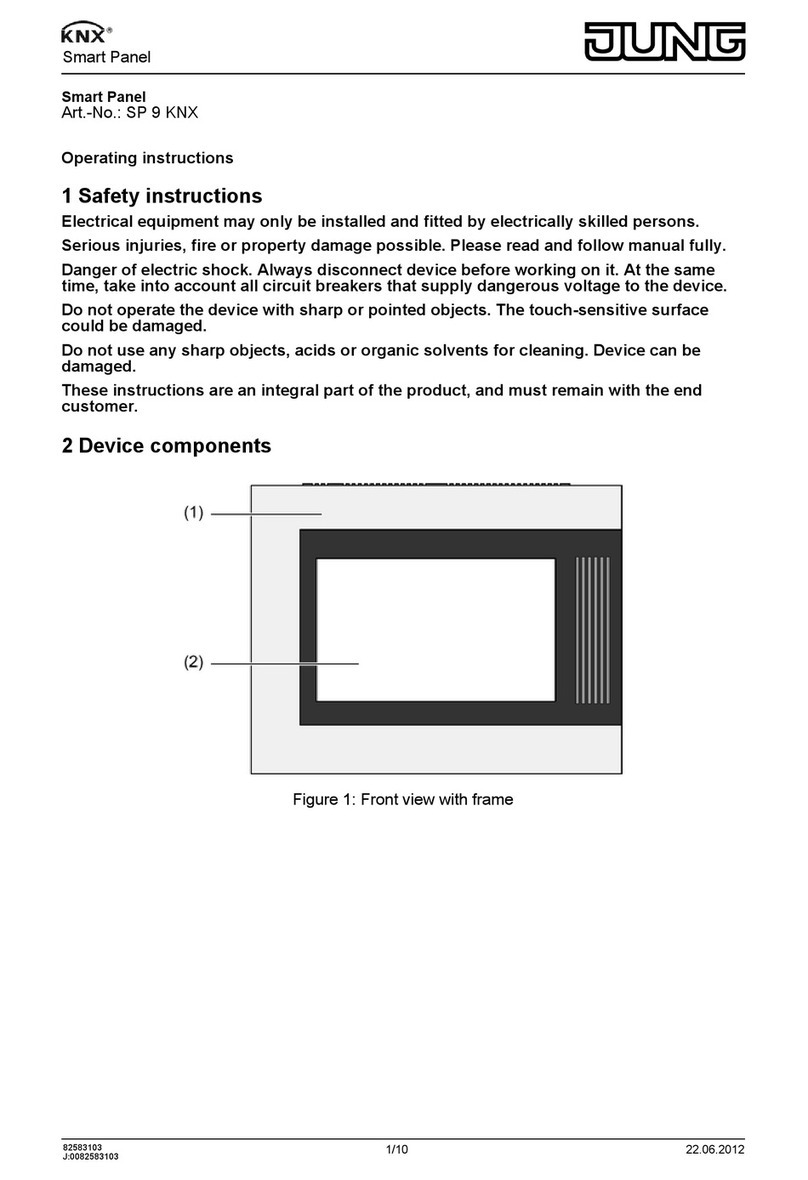 Jung SP 9 KNX operating instructions